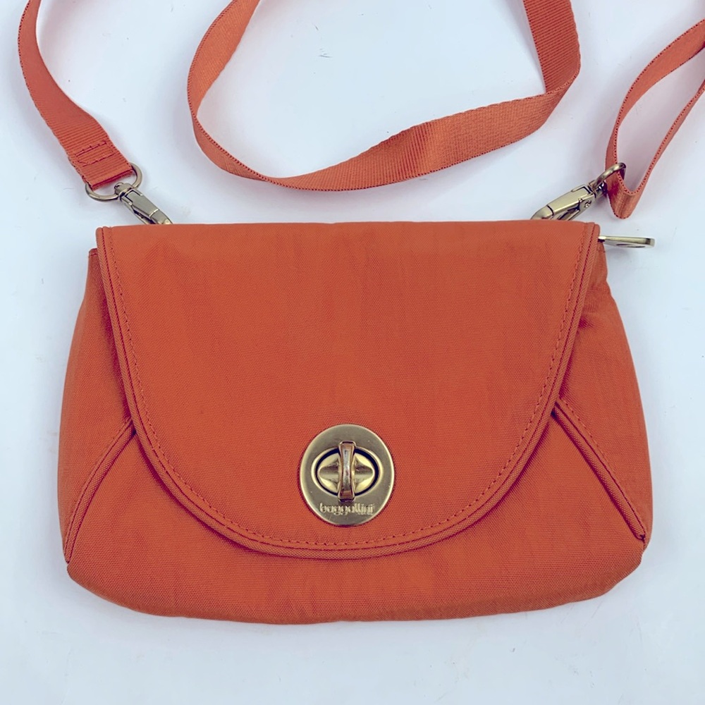 Baggallini Crossbody Belt Convertible Bag Bright Orange & Gold Adjustable